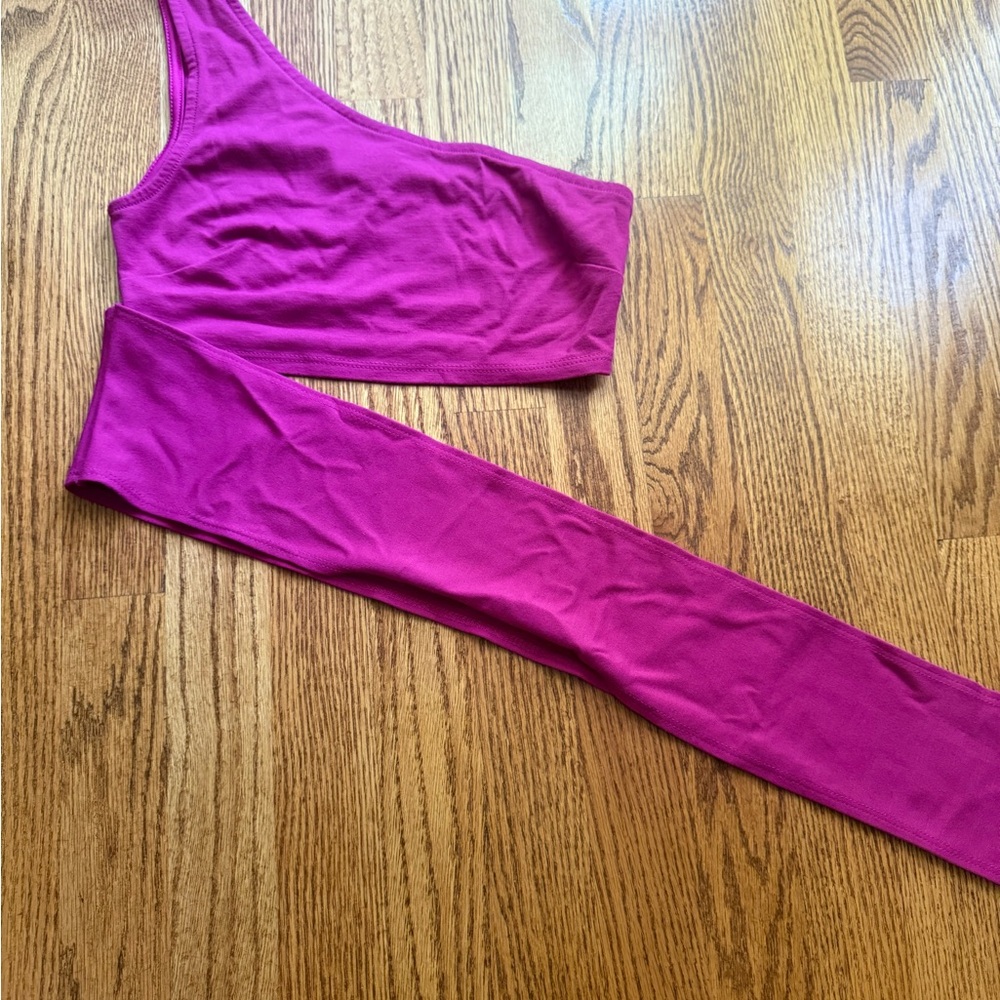 Urban Outfitters Fuchsia One-Shoulder Top